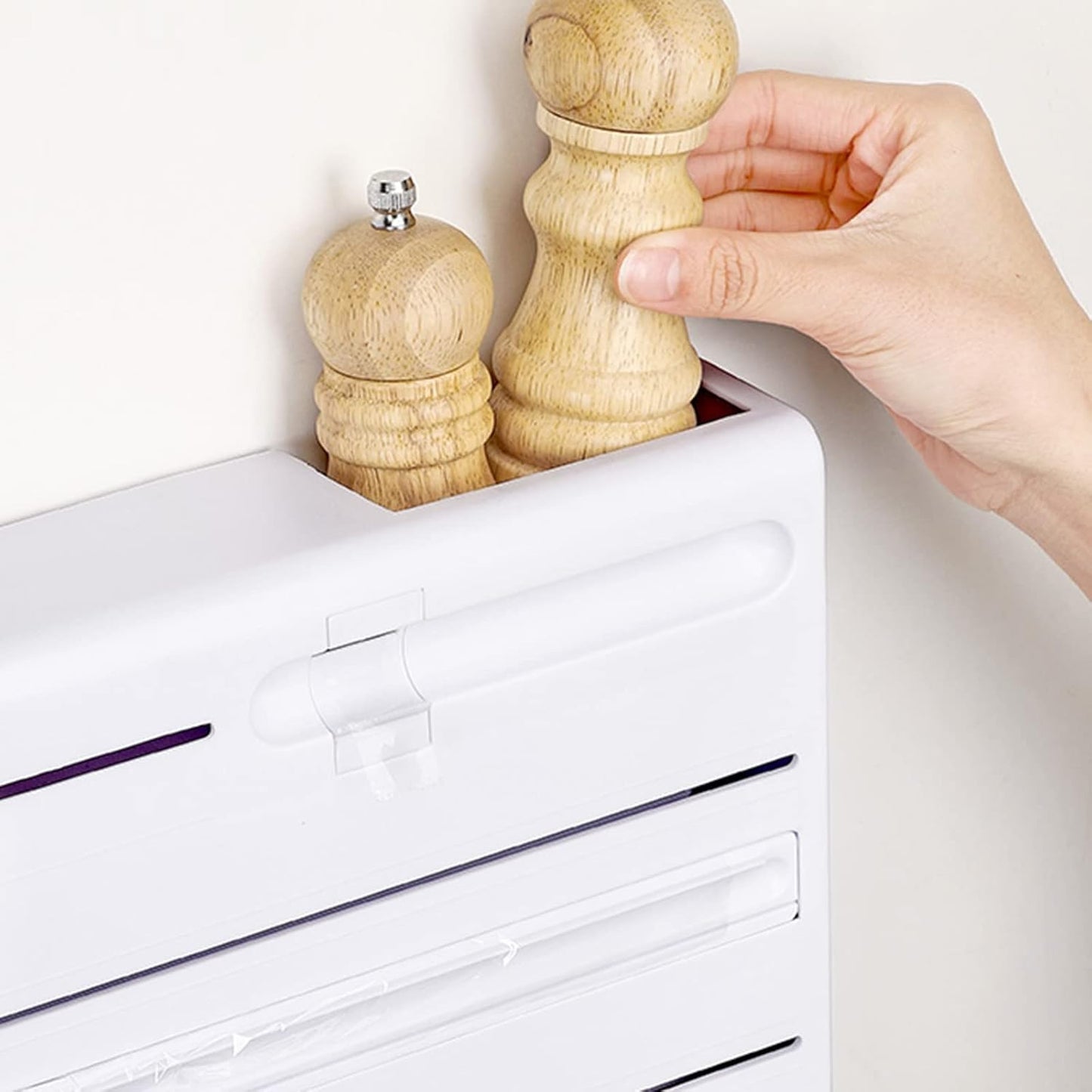 Wall-Mount Aluminum Foil and Film Dispenser 3 in 1 Multifunction
