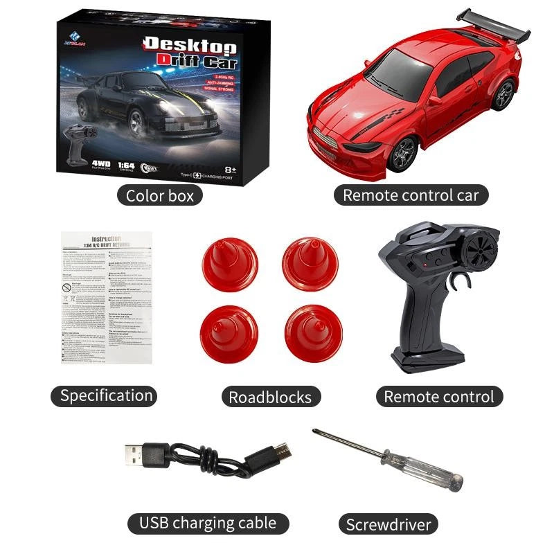 2025 New KF20 1:64 Drift RC Car – 4WD Mini Remote-Control Racing Car | Full Pro Drift Machine