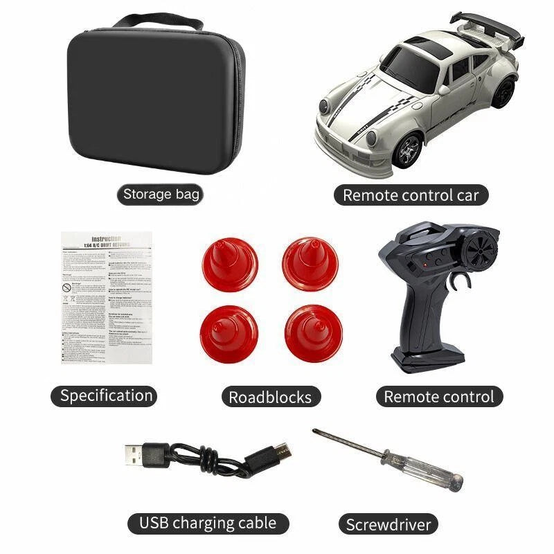 2025 New KF20 1:64 Drift RC Car – 4WD Mini Remote-Control Racing Car | Full Pro Drift Machine
