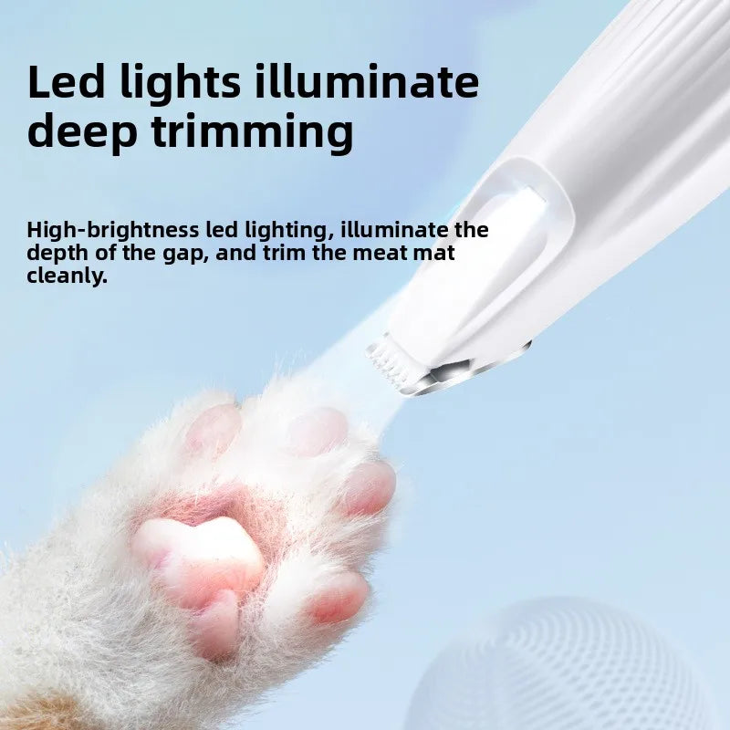 Professional Dog Grooming Clippers with LED LCD Display, 18mm Wide Blade for Paw Trimming, Low Noise Cordless Pet Hair Trimmer