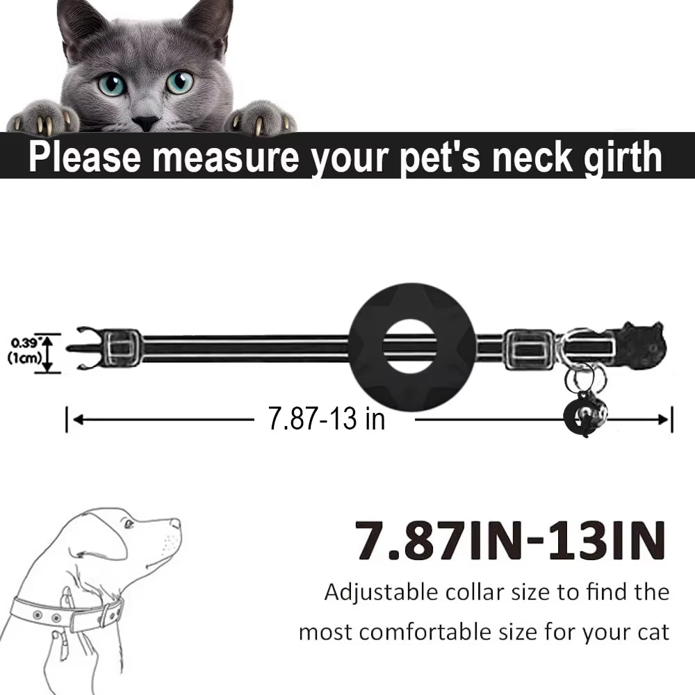 Apple Tag Pet Collar & Moon Ornament for Kitten Collar