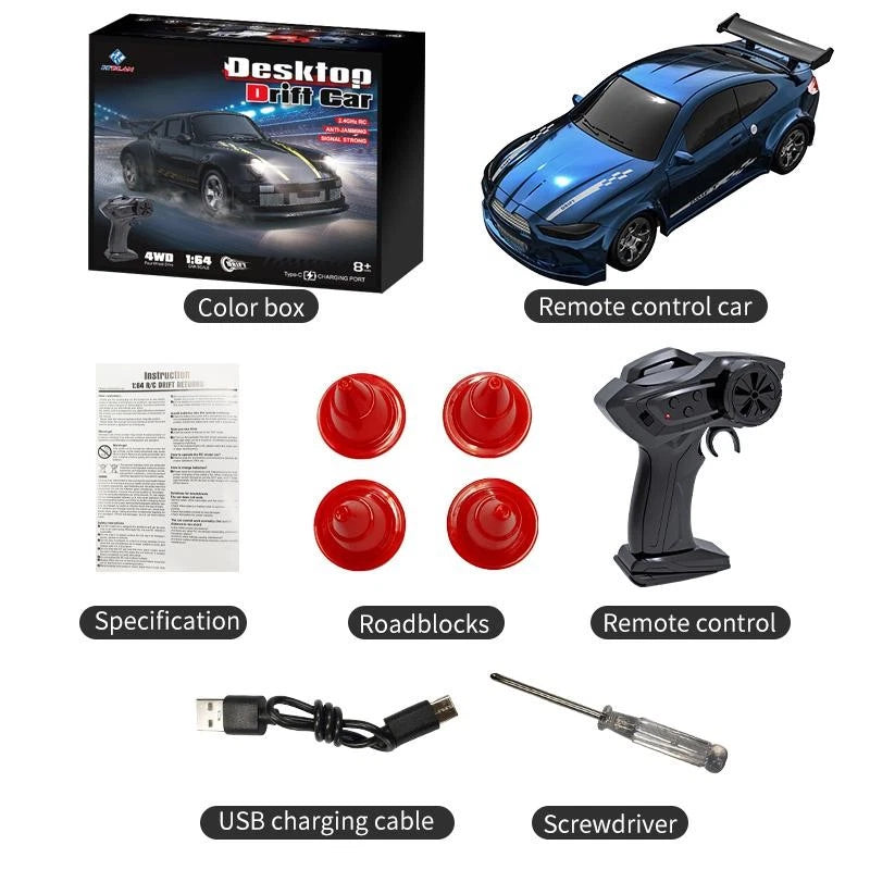 2025 New KF20 1:64 Drift RC Car – 4WD Mini Remote-Control Racing Car | Full Pro Drift Machine