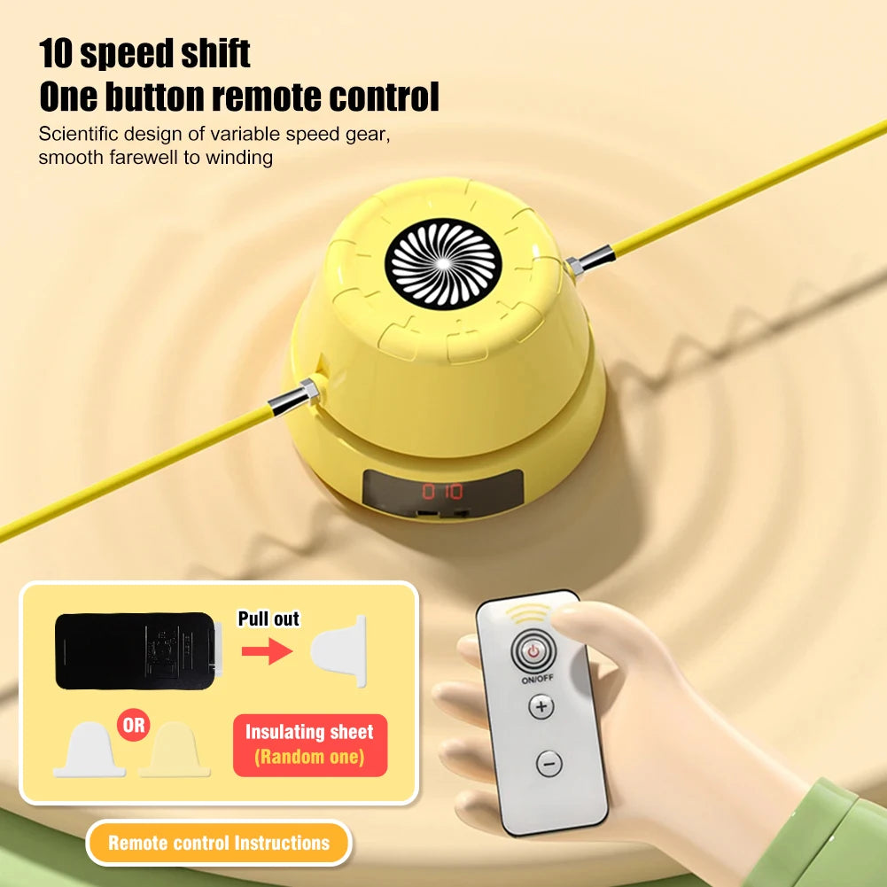 Remote Control Rope Skipping Machine Electric Counting Adjustable Speed Automatic Jump Rope Sport Entertainment Fitness Toy