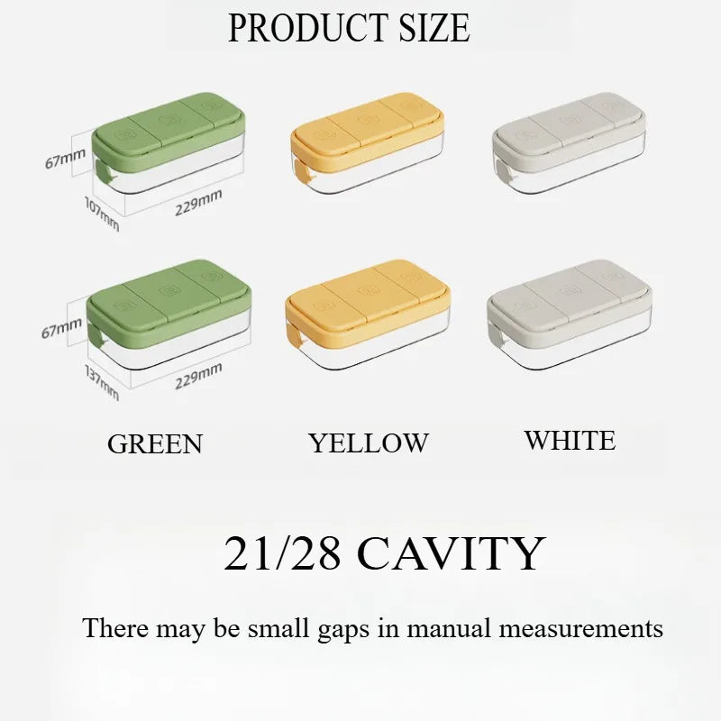Ice Cube Tray 21/28 Cavity Ice Block Mold Multifunctional Use