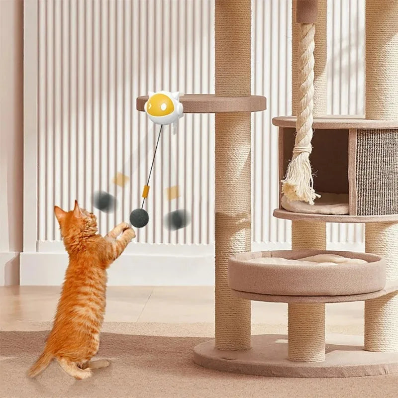 Interactive Electric Cat Toy with Replaceable Hair Ball