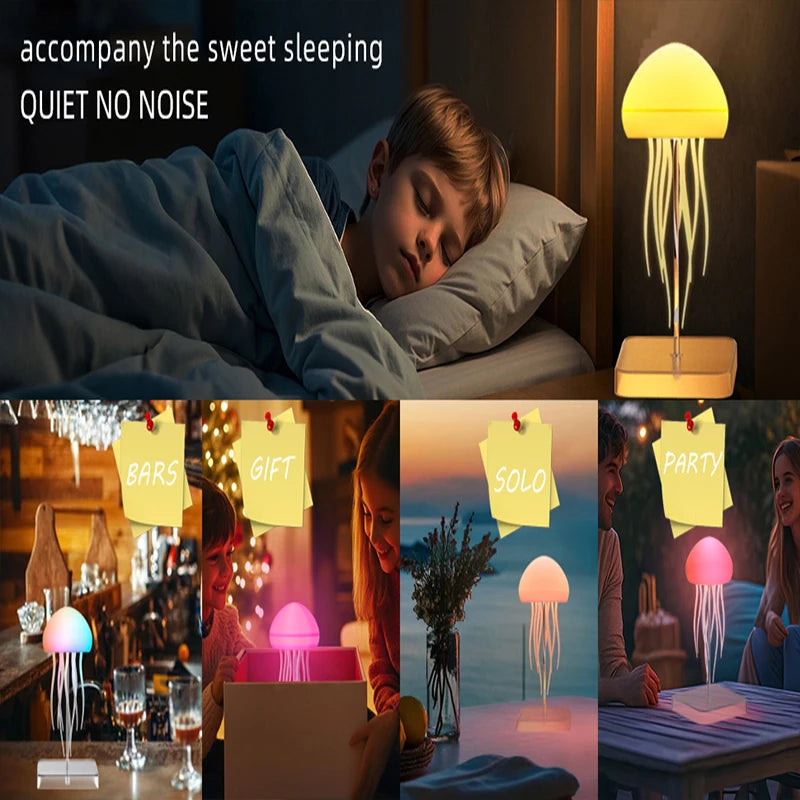 LED Jellyfish Lamp with 9 Tentacles & Remote