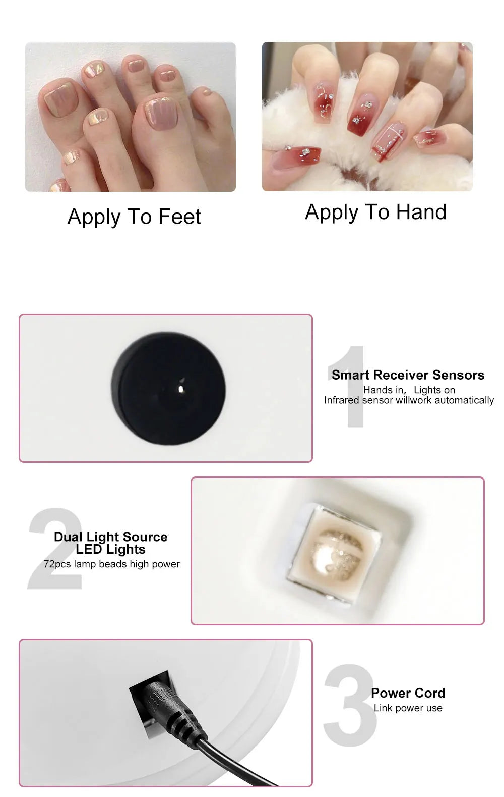 SUN X20 MAX Nail Dryer 72 LED UV Nail Lamp