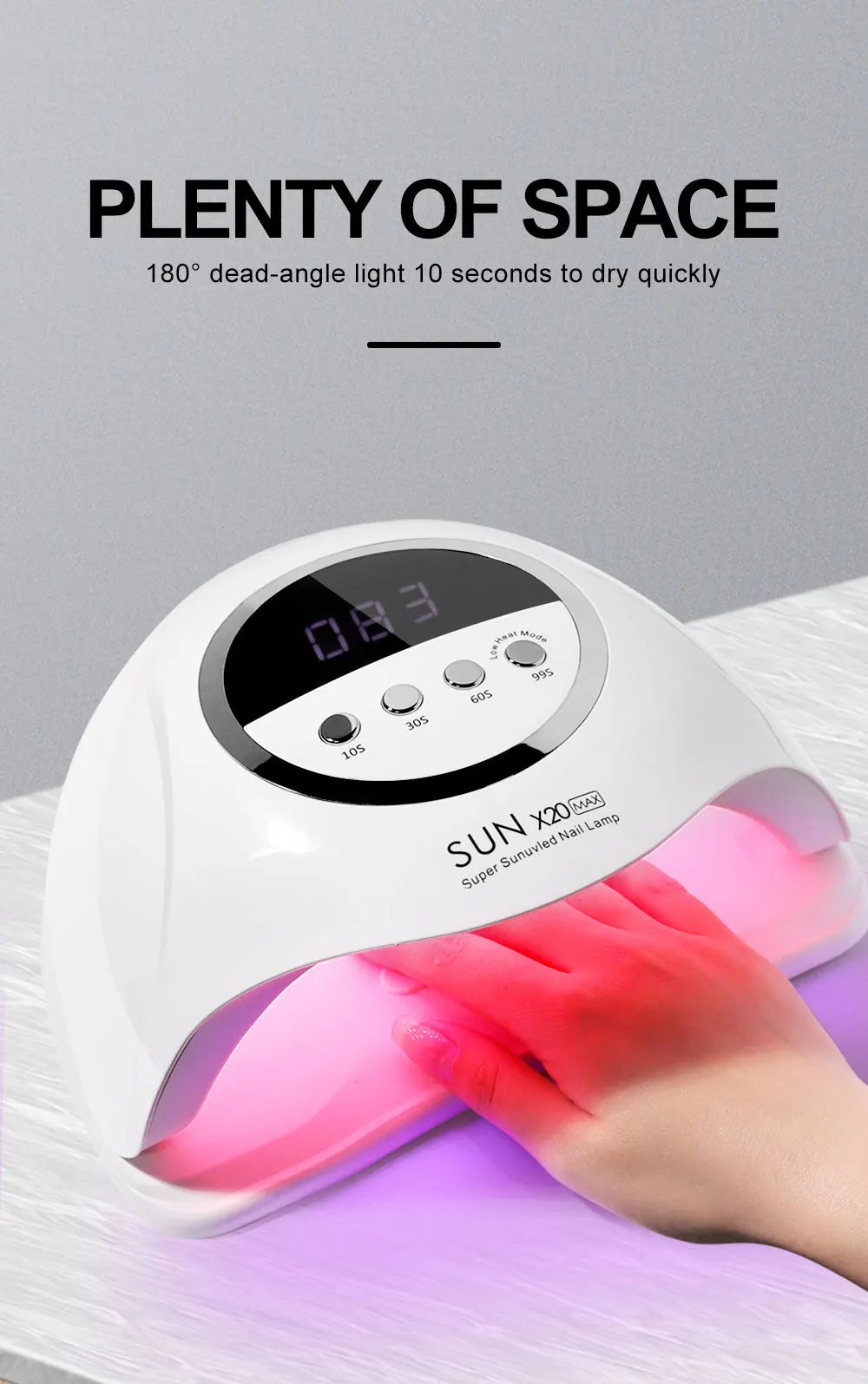 SUN X20 MAX Nail Dryer 72 LED UV Nail Lamp