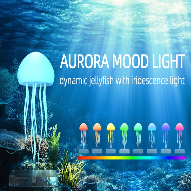 LED Jellyfish Lamp with 9 Tentacles & Remote