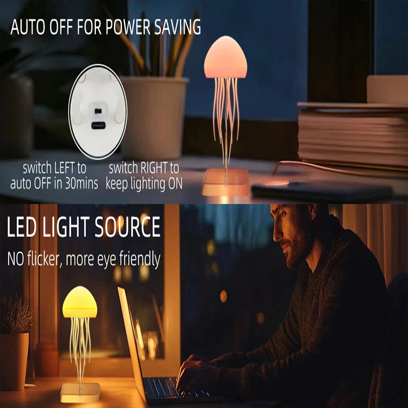 LED Jellyfish Lamp with 9 Tentacles & Remote