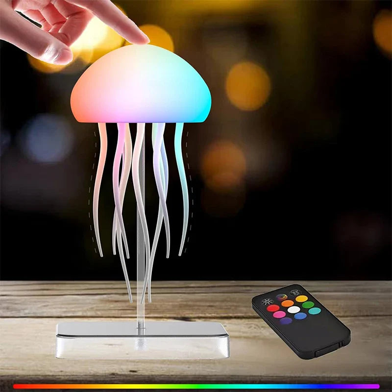 LED Jellyfish Lamp with 9 Tentacles & Remote