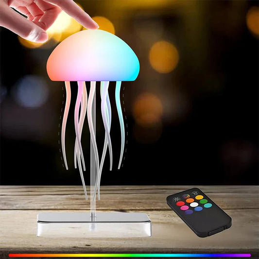 LED Jellyfish Lamp with 9 Tentacles & Remote