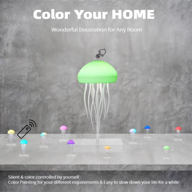 LED Jellyfish Lamp with 9 Tentacles & Remote