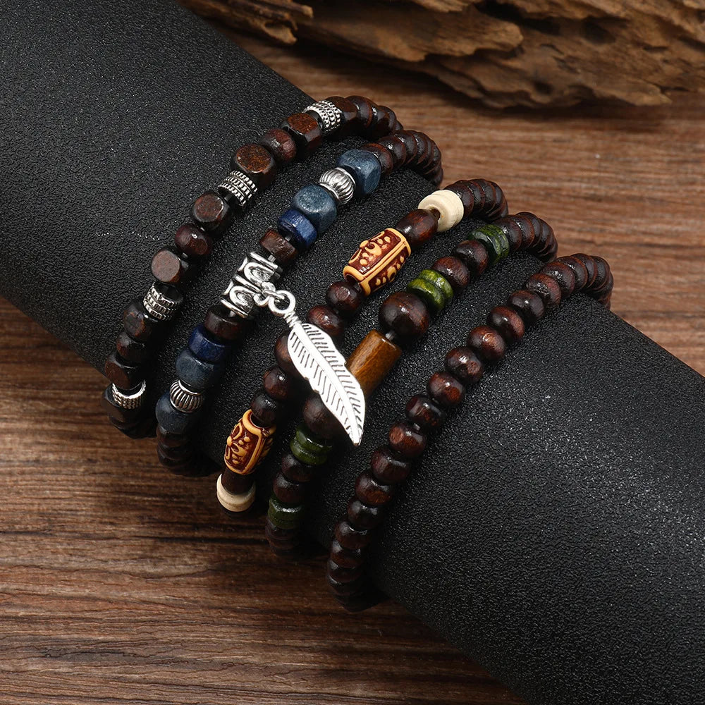 10pcs vintage Boho men's bracelets