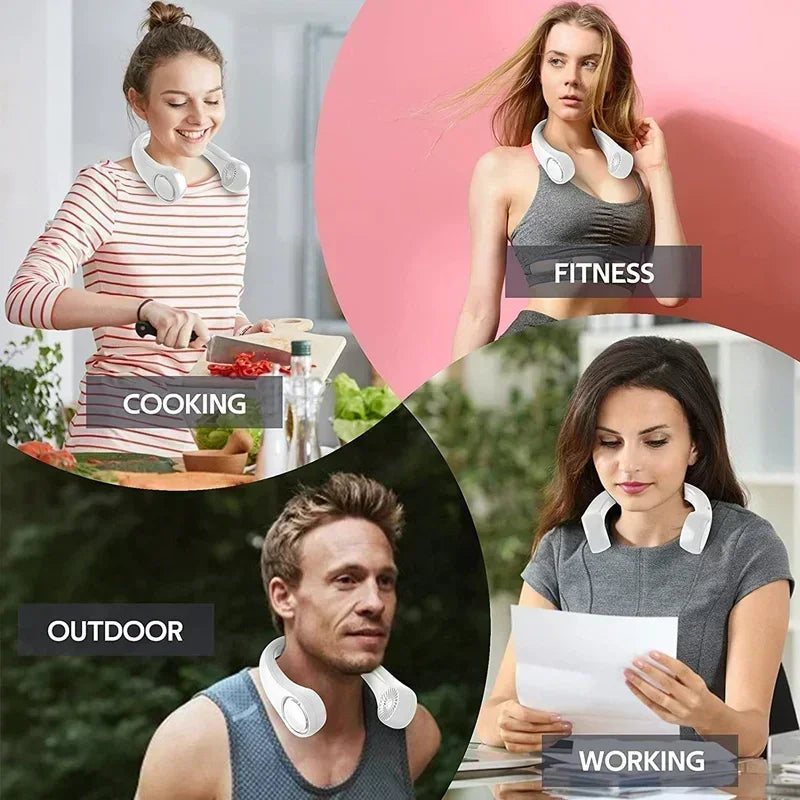 Portable Mini Home Summer Air-Cooled Neck Hanging Fan