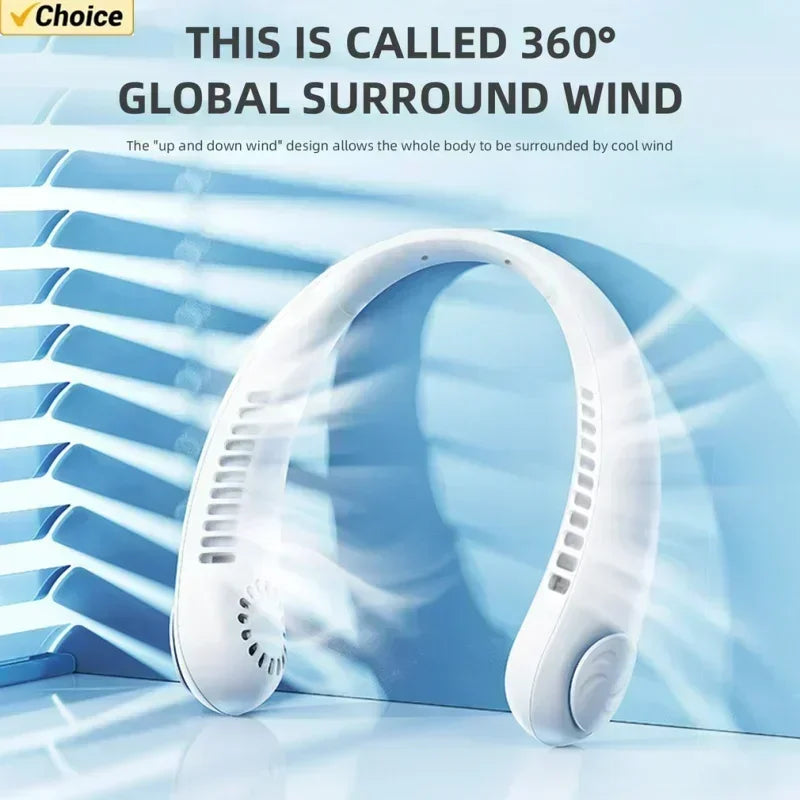 Portable Mini Home Summer Air-Cooled Neck Hanging Fan