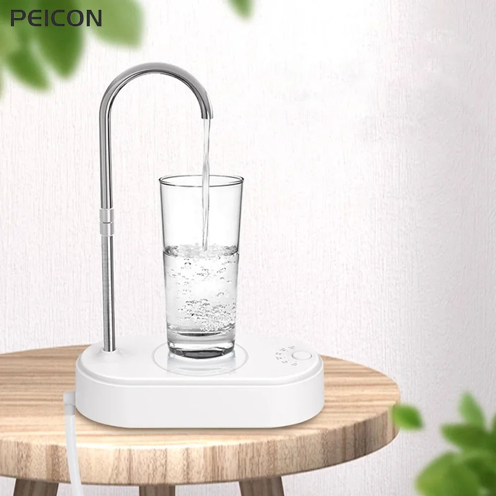 Portable Electric Water Pump - 19L Desktop Dispenser with Type-C Charging & LED Light