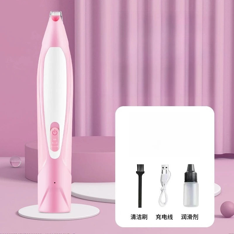 Professional Dog Grooming Clippers with LED LCD Display, 18mm Wide Blade for Paw Trimming, Low Noise Cordless Pet Hair Trimmer