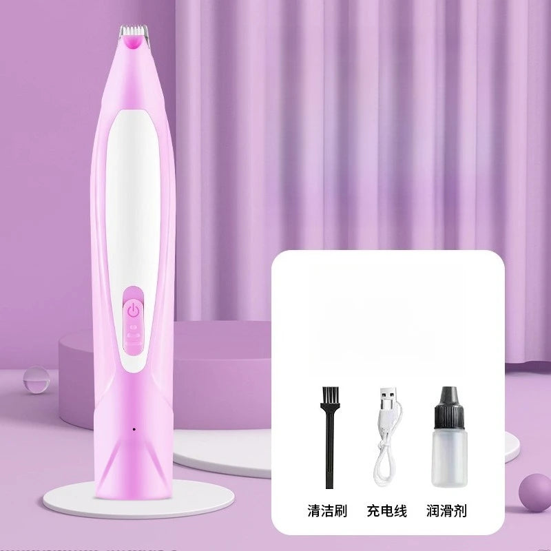 Professional Dog Grooming Clippers with LED LCD Display, 18mm Wide Blade for Paw Trimming, Low Noise Cordless Pet Hair Trimmer