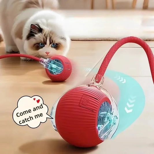 Rechargeable Smart Cat Toy Ball Kittens Teasing Rolling Ball Chew-Proof Boredom Relief Pet Interactive Toys