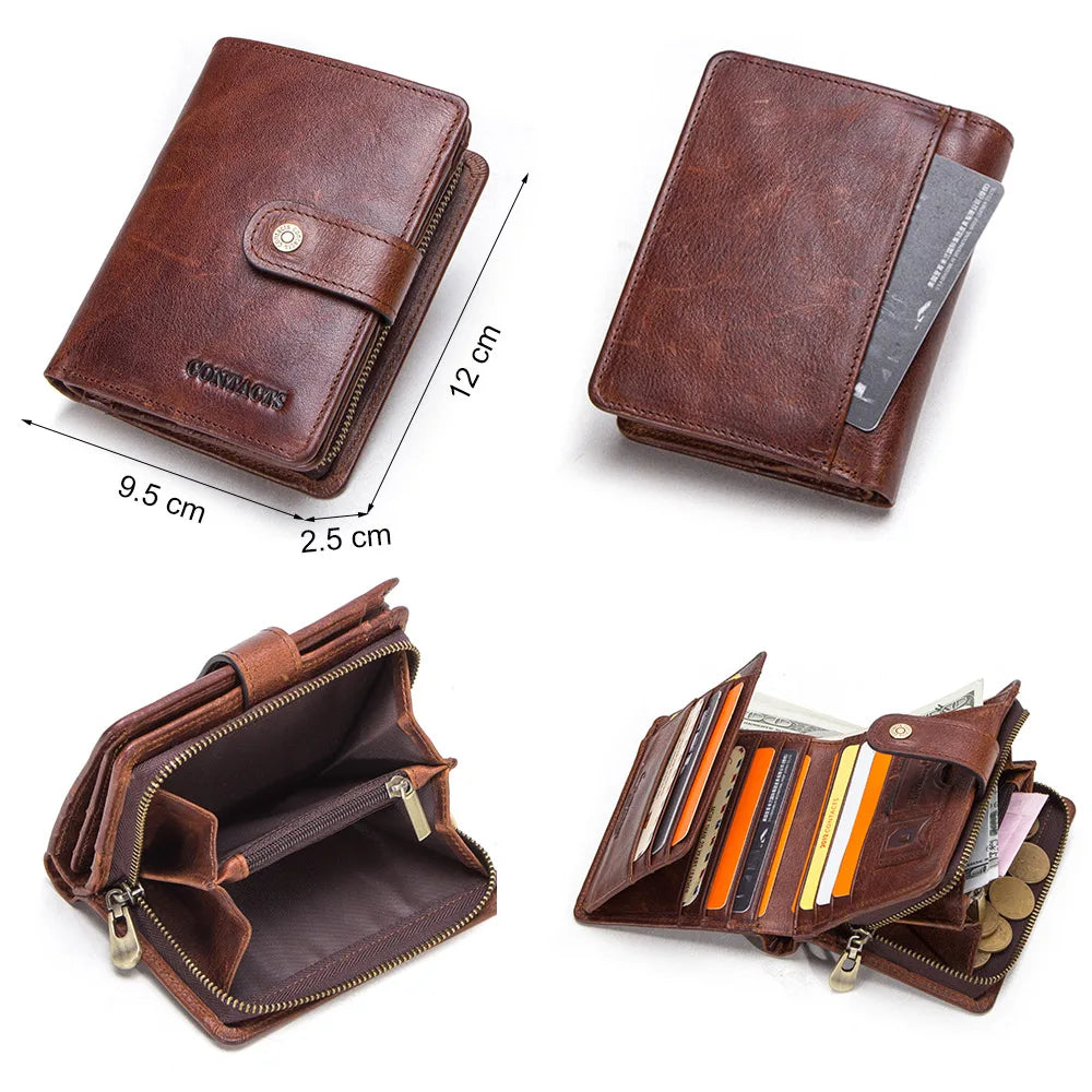 Vintage Leather RFID Wallet