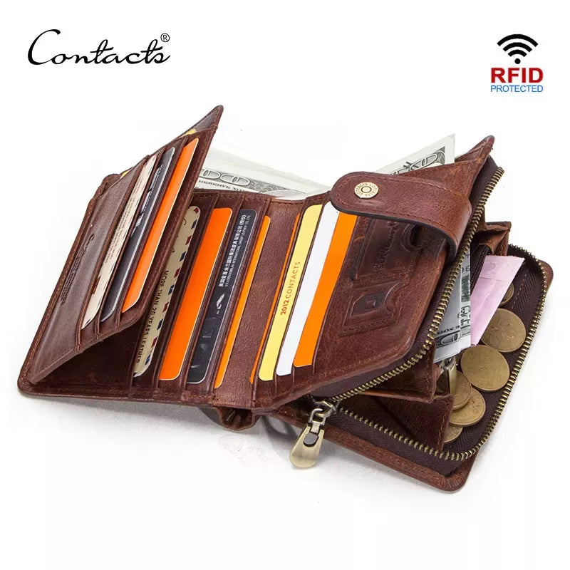 Vintage Leather RFID Wallet