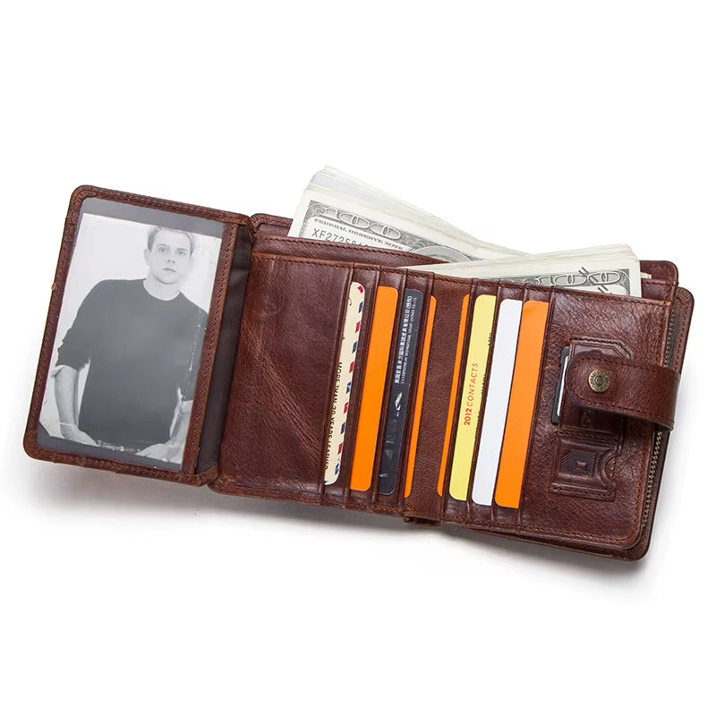 Vintage Leather RFID Wallet