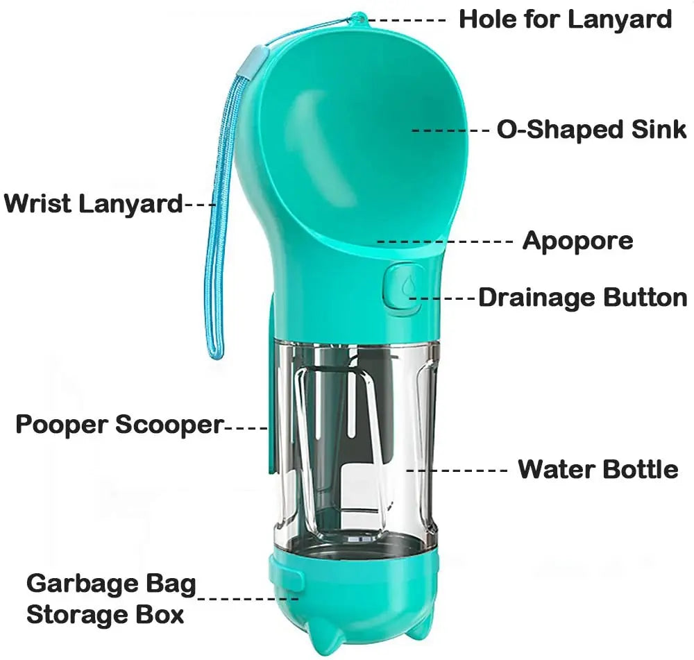 Portable Dog Water Bottle - Stylish Travel Companion for Hydration on the Go!