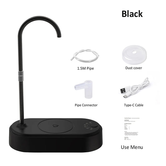 Portable Electric Water Pump - 19L Desktop Dispenser with Type-C Charging & LED Light