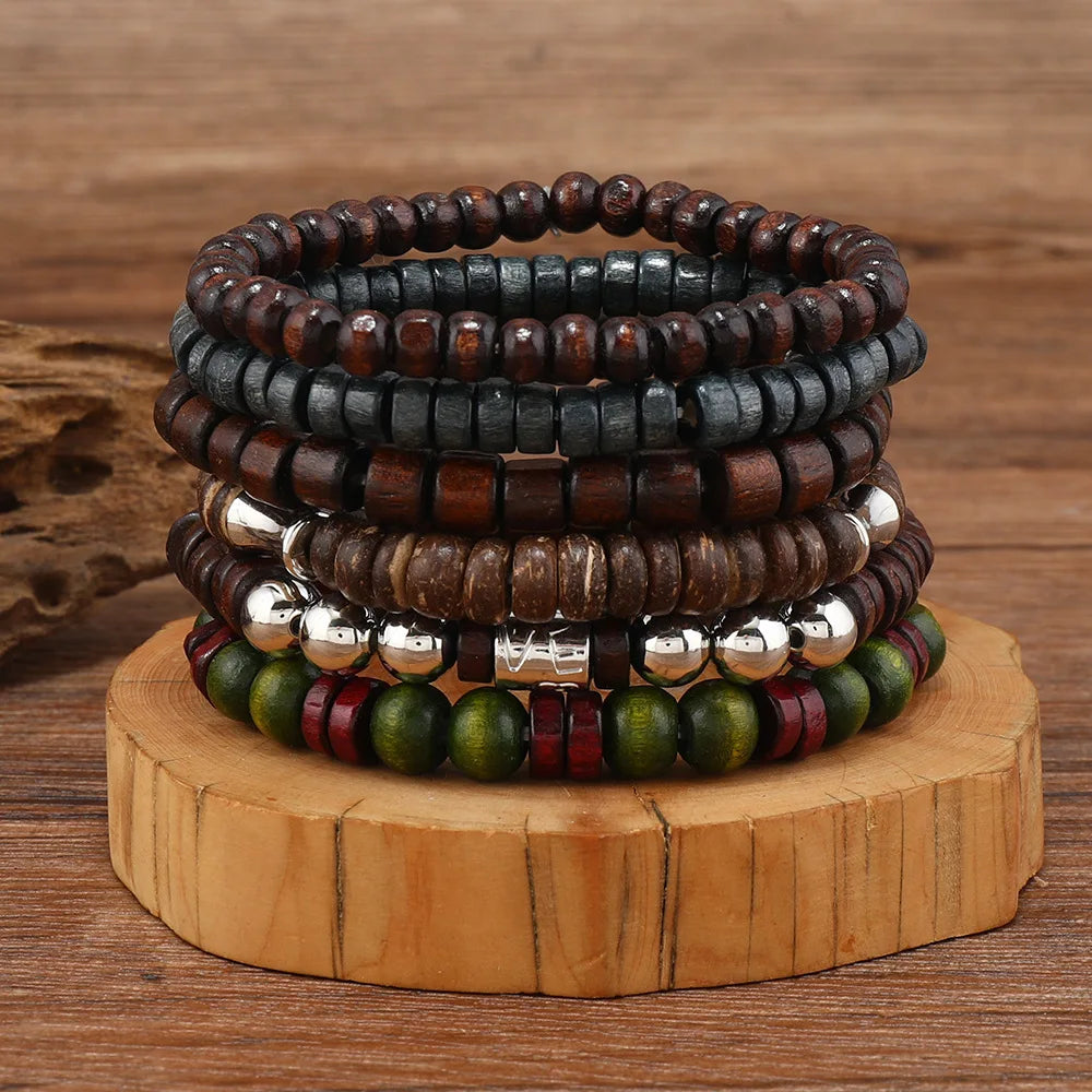 10pcs vintage Boho men's bracelets