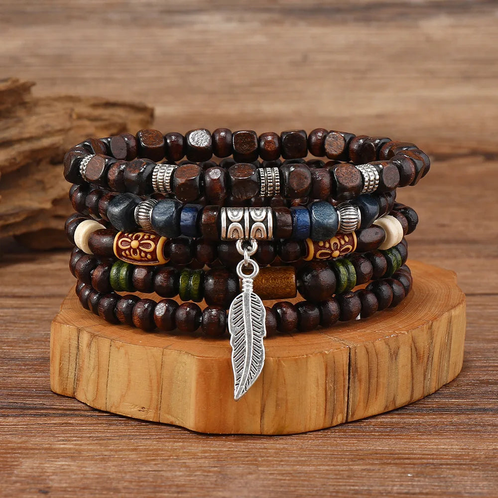 10pcs vintage Boho men's bracelets