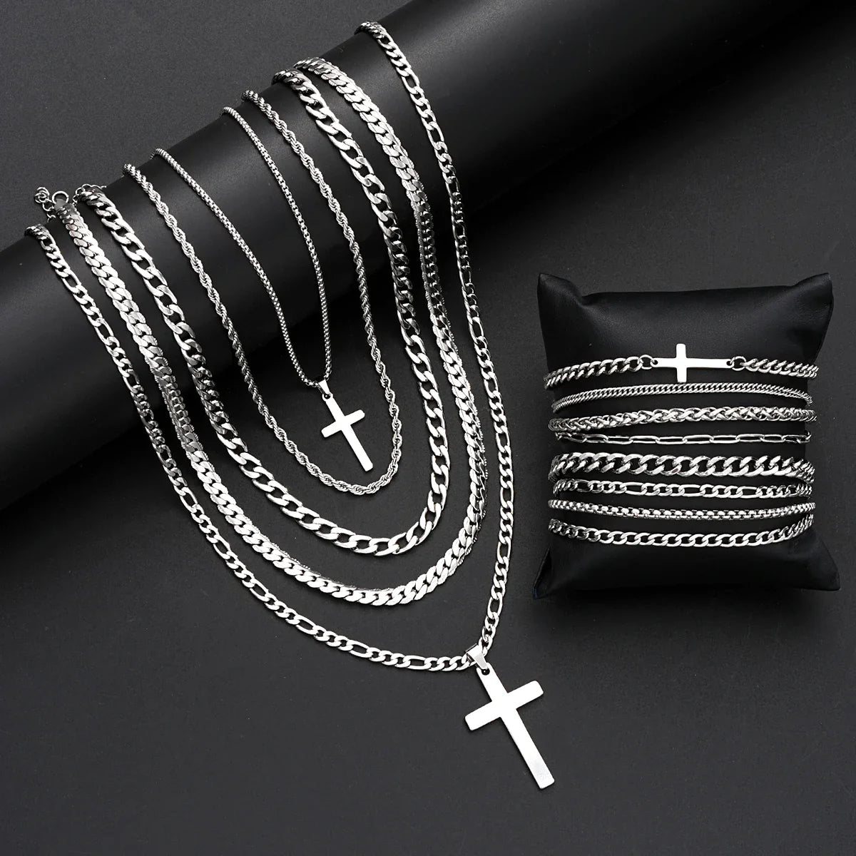 13Pcs Urban Cross Jewelry Set