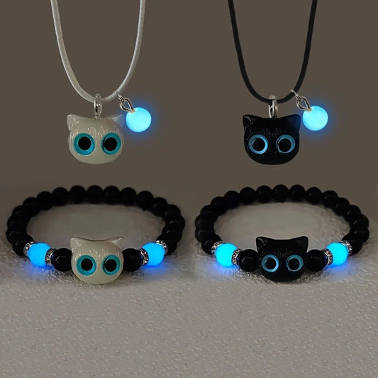 Glow Cat Bracelet - Cute & Glowing Friendship Jewelry