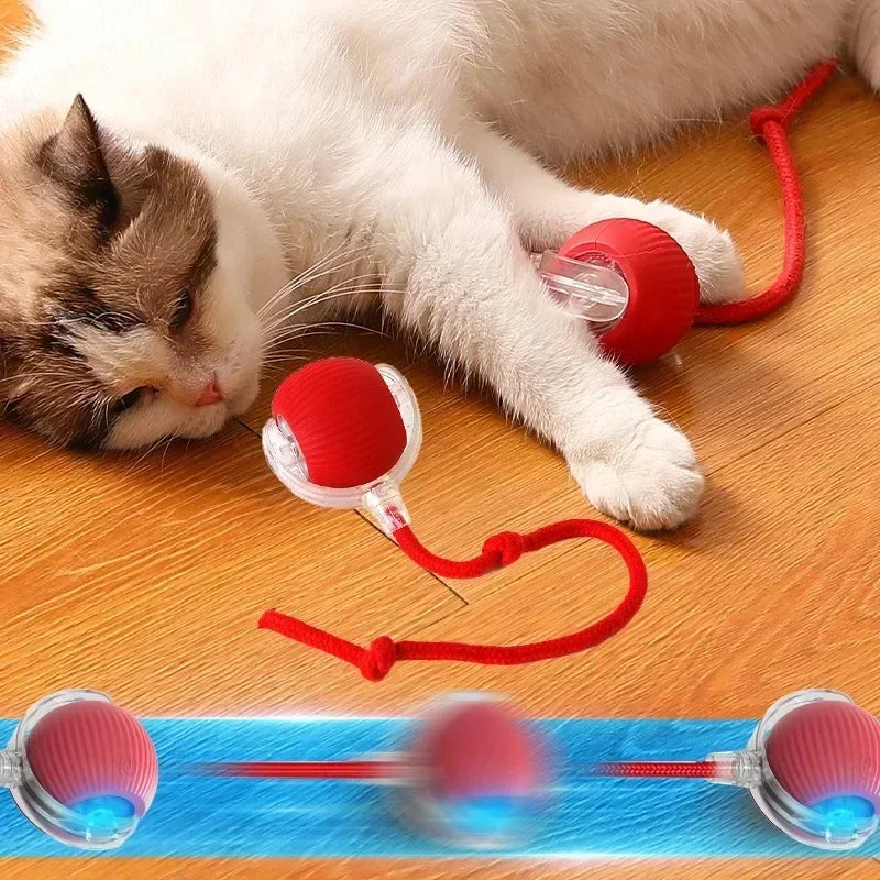 Rechargeable Smart Cat Toy Ball Kittens Teasing Rolling Ball Chew-Proof Boredom Relief Pet Interactive Toys