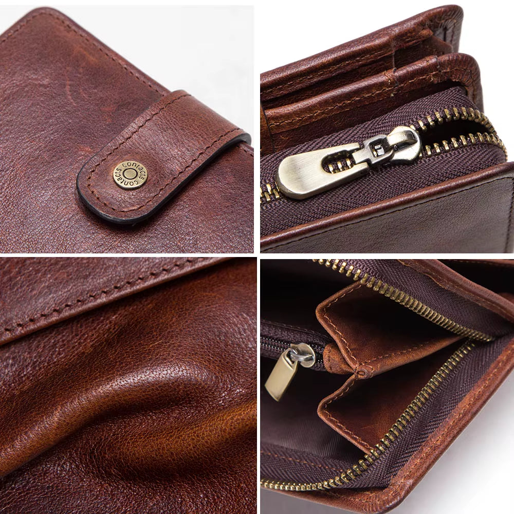 Vintage Leather RFID Wallet