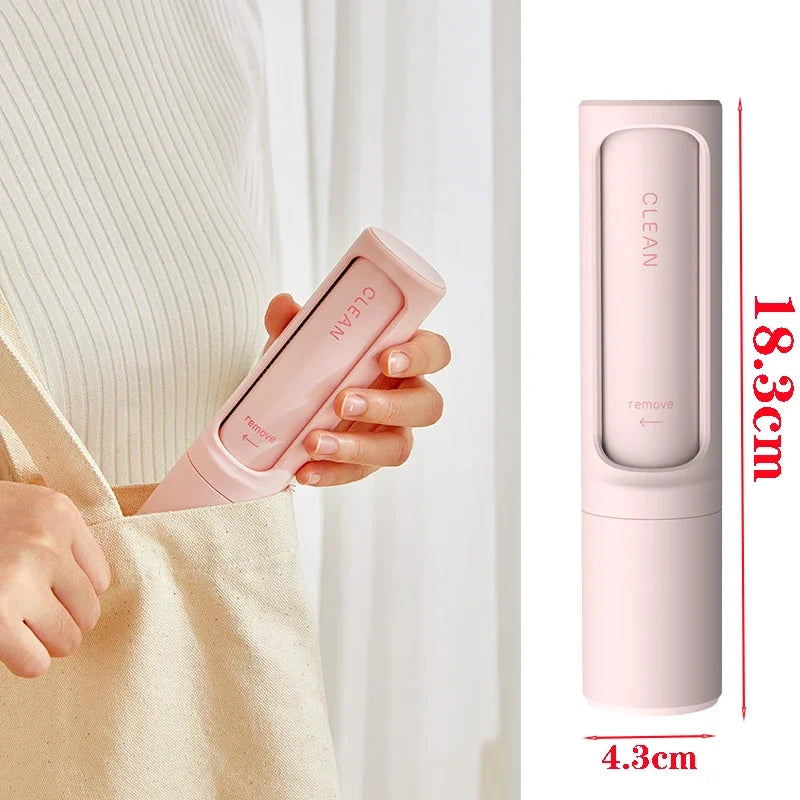 2-1 Reusable Pet Hair Remover Brush Lint Roller Self Cleaning Cat Dog Fur Hair Dust Removal Brush